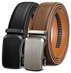 2-Pack Adjustable Ratchet Belts for Men