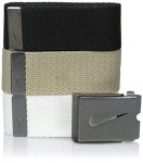 Nike Men's Golf Web Belts 3-Pack - White, Khaki, Black