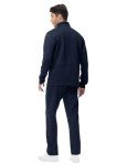 Men's Navy Athletic Tracksuit Set with Zipper Pockets