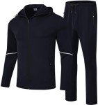 TBMPOY Men's Navy Hooded Tracksuit Set - XL