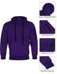 Men's Purple Fleece Jogger Hoodie Set