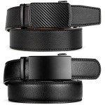 BOSTANTEN Men's Leather Ratchet Belts - 2 Pack