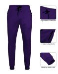 Men's Purple Fleece Jogger Hoodie Set