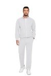 COOFANDY Men's White Two-Piece Athletic Tracksuit