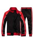 Tebreux Men's Black 2-Piece Tracksuit Set