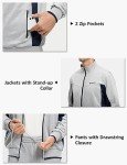 Men's Gray 2-Piece Athletic Tracksuit Set