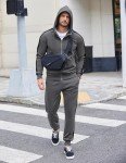 Men's Casual Grey Tracksuit with Zip Hoodie