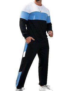 Babioboa Men's 2-Piece Warm-Up Tracksuit Set