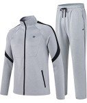 Light Gray Men's 2-Piece Athletic Tracksuit
