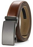 Men's Leather Ratchet Belt - Micro Adjustable Style