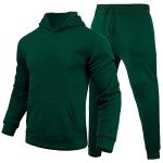 Men's Green Hoodie and Sweatpants Tracksuit Set