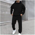 Men's Fleece Hoodie and Sweatpants Tracksuit Set