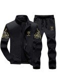 Lavnis Men's Black Tracksuit Set, Large