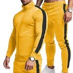 Men's Casual Jogging Tracksuit with Zip Pockets