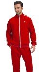 Men's Red Athletic Tracksuit - Full Zip Outfit