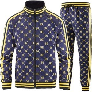 Men's Plaid Track Suit Set - Jogger Outfit