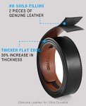 Men's Leather Ratchet Belt - Micro Adjustable Style