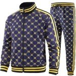 Men's Plaid Track Suit Set - Jogger Outfit