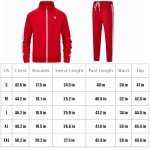 Men's Red Athletic Tracksuit - Full Zip Outfit