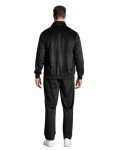 COOFANDY Men's Black Velour Tracksuit Set, Large