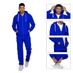 Men's 2-Piece Full Zip Athletic Tracksuit - Royal
