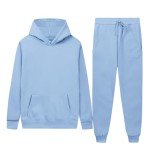 Men's Fleece Lined Plaid Tracksuit Set