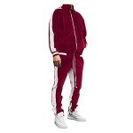 Men's Vintage Velvet Tracksuit Set in Casual Style