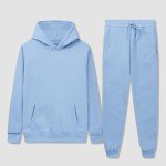 Men's Fleece Lined Plaid Tracksuit Set