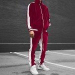 Men's Vintage Velvet Tracksuit Set in Casual Style