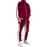 Men's Vintage Velvet Tracksuit Set in Casual Style