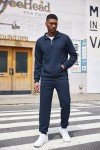 COOFANDY Men's Navy Blue Quarter Zip Tracksuit Set