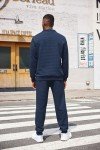 COOFANDY Men's Navy Blue Quarter Zip Tracksuit Set