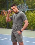 COOFANDY Men's Hooded Athletic Tracksuit Set