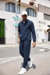 COOFANDY Men's Navy Blue Quarter Zip Tracksuit Set