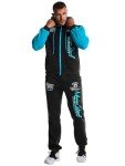 Men's Blue Hip-Hop Long Sleeve Tracksuit Set