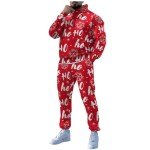 Men's Christmas Tracksuit with Funny Reindeer Graphic