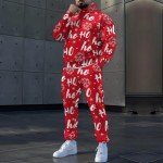 Men's Christmas Tracksuit with Funny Reindeer Graphic