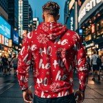 Men's Christmas Tracksuit with Funny Reindeer Graphic
