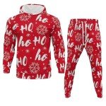 Men's Christmas Tracksuit with Funny Reindeer Graphic