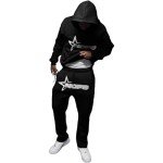 Trendy Men's 2-Piece Hooded Tracksuit Set