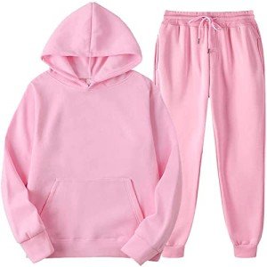 Pink Unisex 2-Piece Hoodie and Jogger Set