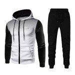Men's Pink & Black Velour Tracksuit Set