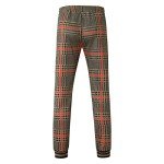 Men's Plaid Tracksuit Set - Coffee, Medium