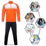 Men's Neon Orange/Black Tracksuit Set - 5X-Large