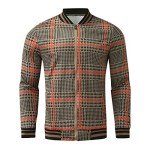 Men's Plaid Tracksuit Set - Coffee, Medium