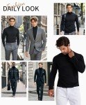 Men's Slim Fit Lightweight Black Turtleneck Pullover