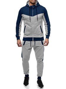 Men's Casual Jogging 2-Piece Hooded Tracksuit