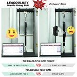 Men's Double Prong Leather Belt - Black