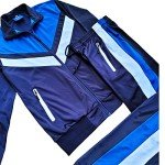 Men's 2-Tone Tracksuit Set: Zip Jacket & Pants