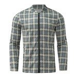 Men's Casual Plaid Full Zip Sweatsuit Set